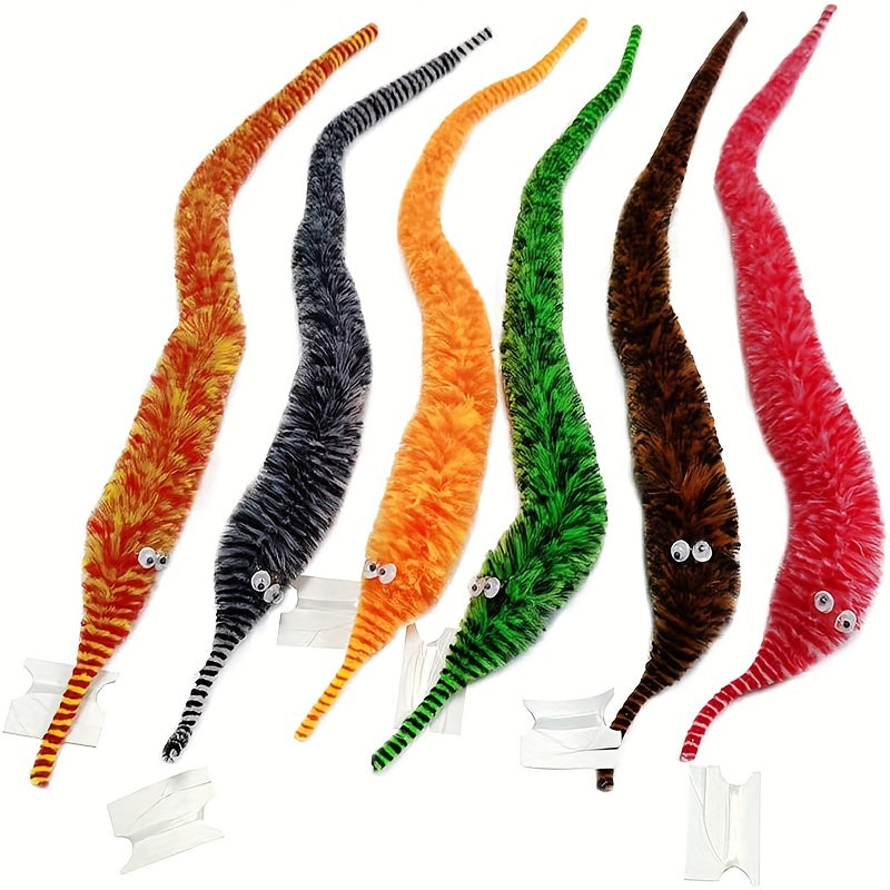 10Pcs Fuzzy Worm Toys Bulk for Kids Carnival Party Favors