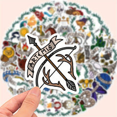 50pcs Greek Mythology Vinyl Stickers for Laptops Water Bottles Helmets & More