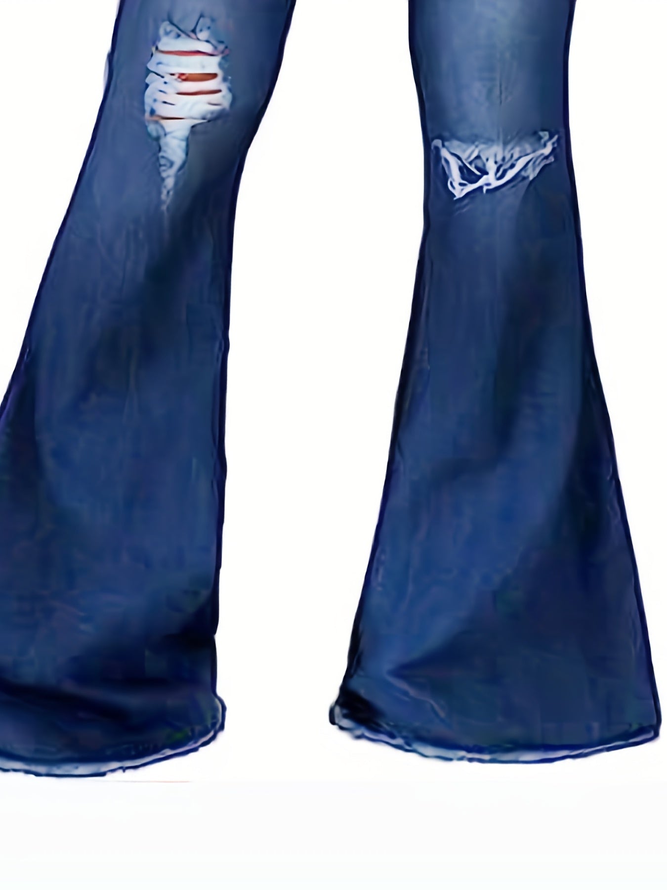 Women's High Rise Stretch Skinny Flared Jeans
