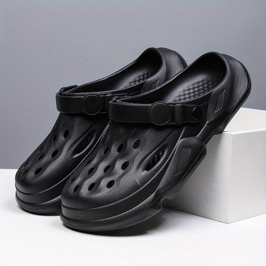 Men's Casual Slip-On Platform Clogs Outdoor Beach Shoes