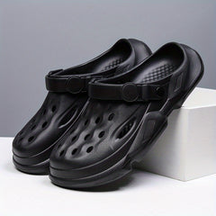 Men's Casual Slip-On Platform Clogs Outdoor Beach Shoes