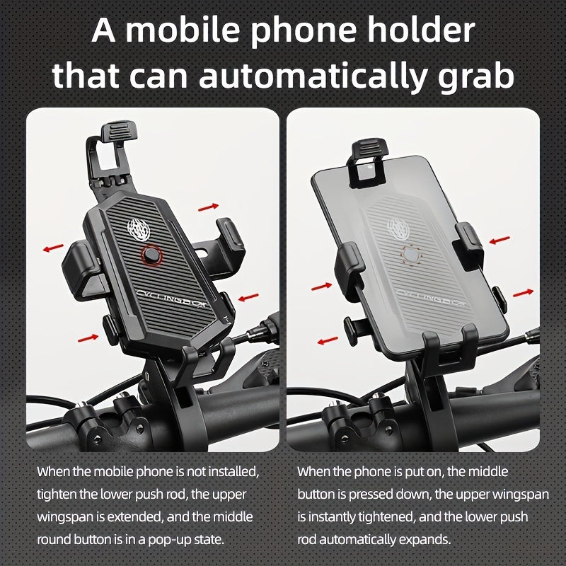 Aluminum Bike Lock & Phone Holder Bracket