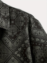 Paisley Print Men's Hawaiian Shirt for Summer Vacation