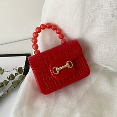 Girls Mini Jelly Handbag Portable Travel Bag