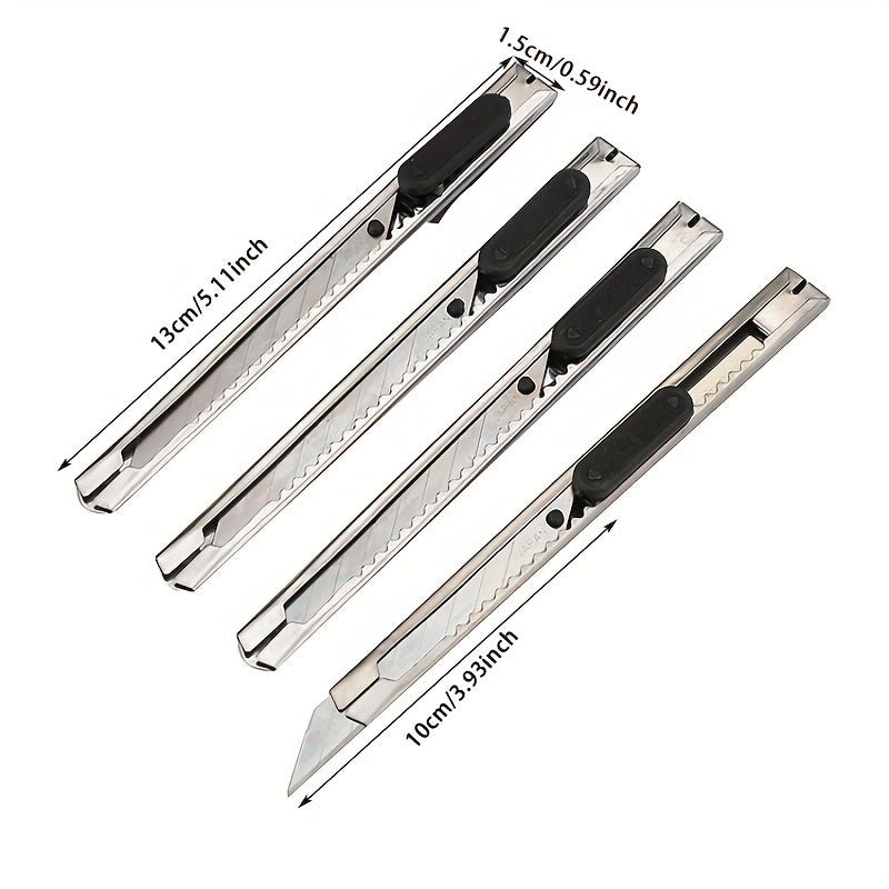 3pcs Stainless Steel Portable Office Supplies Metal Paper Student Statione