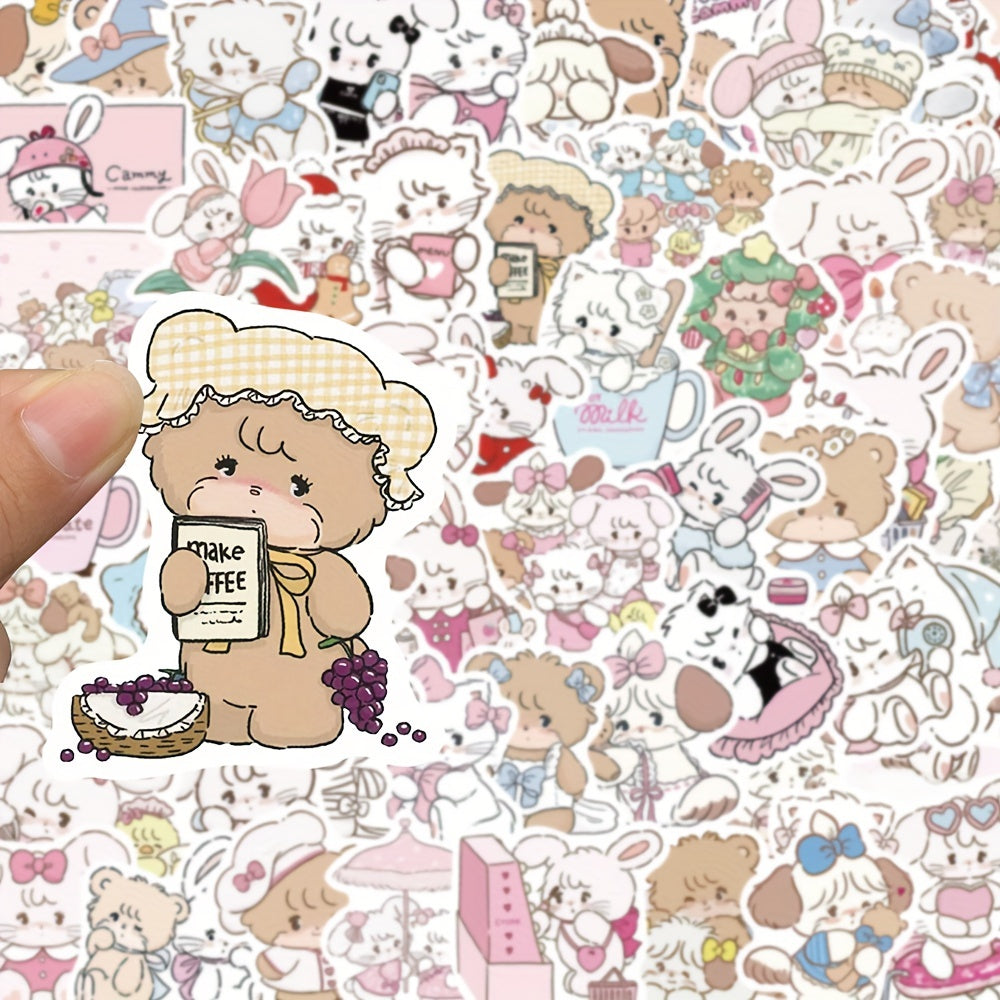 60pcs Animal Graffiti Stickers Waterproof for Notebook, Guitar, Skateboard