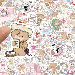 60pcs Animal Graffiti Stickers Waterproof for Notebook, Guitar, Skateboard