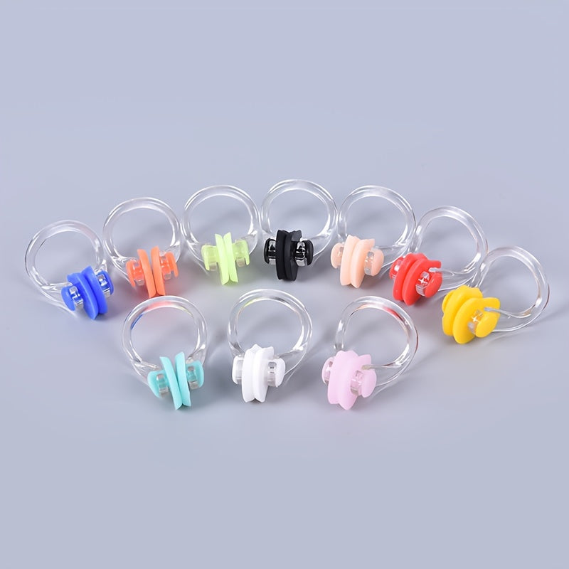 10pcs Random Silicone Swimming Nose Clip