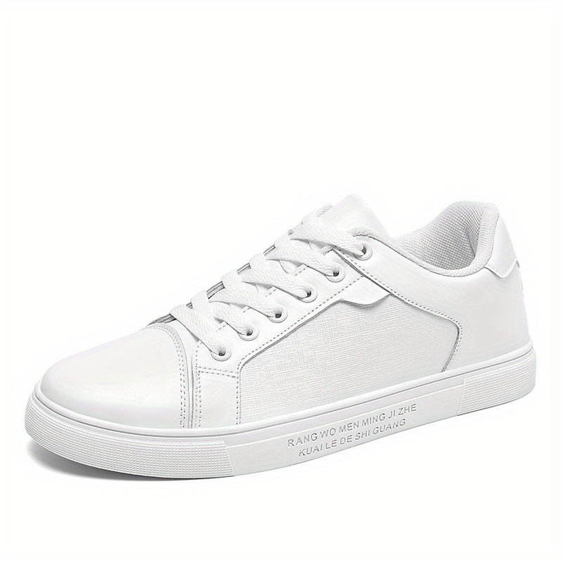 Men's Letter Print Lace-Up Skate Shoes Casual Outdoor Sneakers