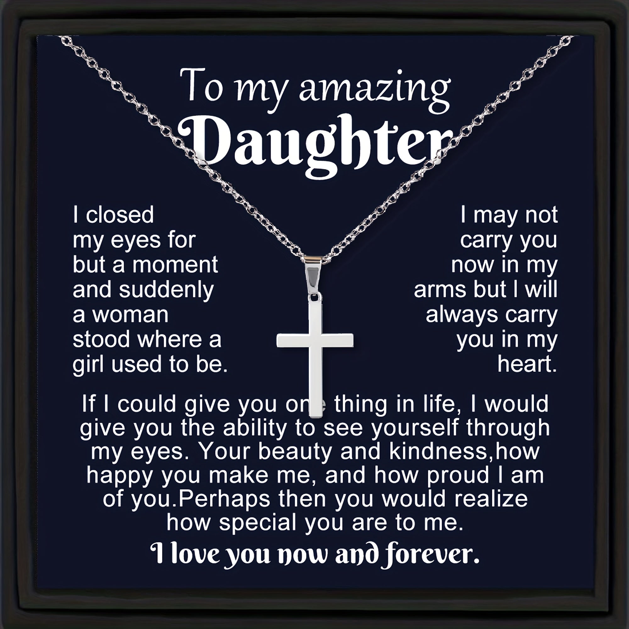 Y2K Jewelry Stainless Steel Cross Pendant Necklace