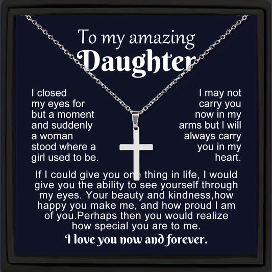 Y2K Jewelry Stainless Steel Cross Pendant Necklace