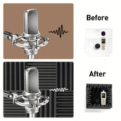 24pcs Sound Absorbing Grooves High Density Resilient Fire Resistant Hom