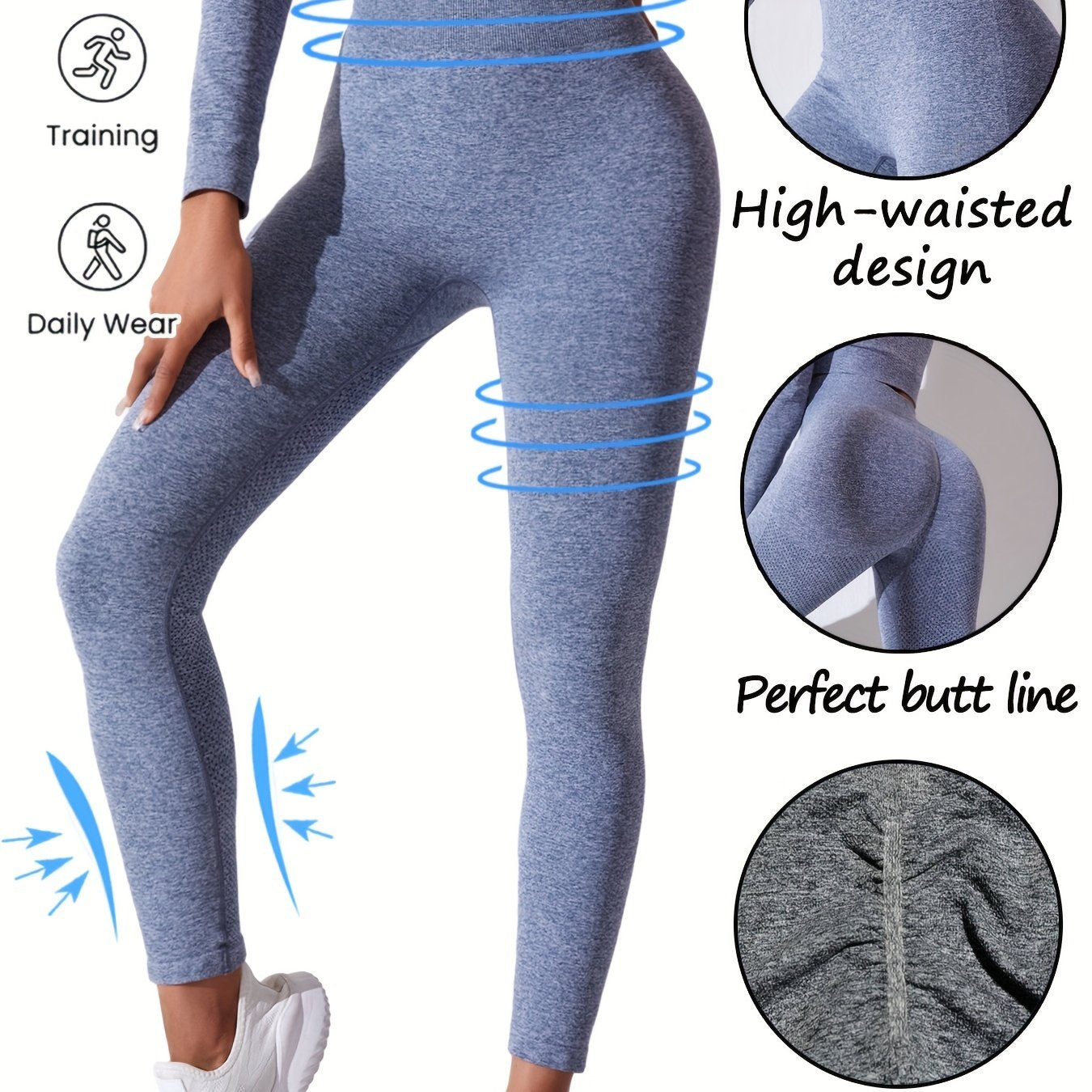 Solid Yoga Leggings Seamless Runing Fitness Workout Tight Pants
