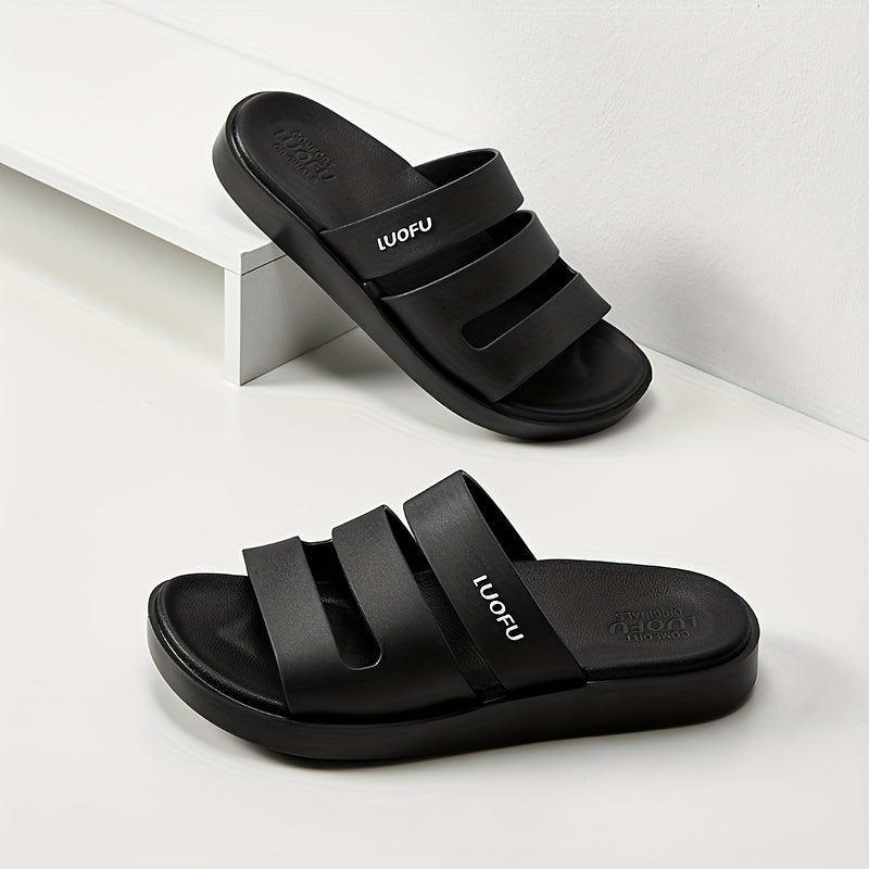 Men's Open Toe Platform Strap Sandals Anti skid Slip On Sandals