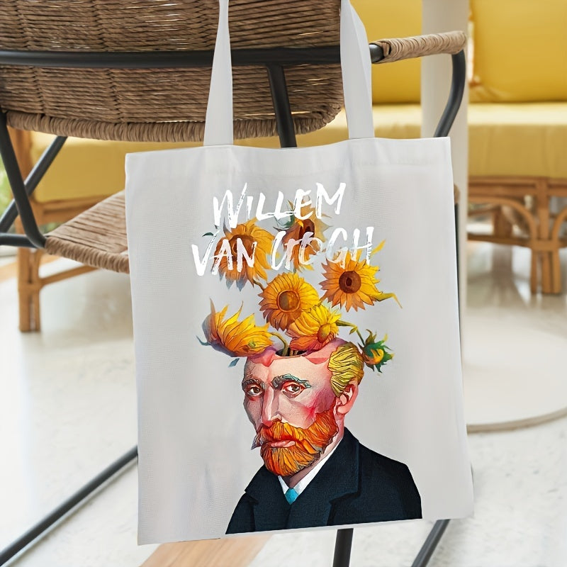 Sunflower Canvas Tote Bag for Fitness and Daily Use