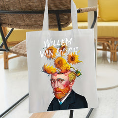 Sunflower Canvas Tote Bag for Fitness and Daily Use