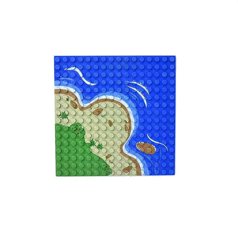 Small Particle Building Blocks Beach Grassland Scene Base Plate