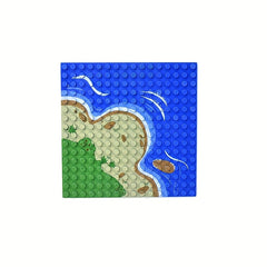 Small Particle Building Blocks Beach Grassland Scene Base Plate