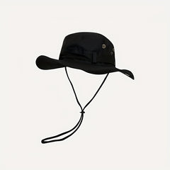 Solid Drawstring Bucket Hat Thin Breathable Sun Hat for Women