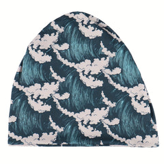 Boho Print Beanie Elastic Neck Gaiter Casual Skull Cap Unisex Hip Hop Chemo Hat