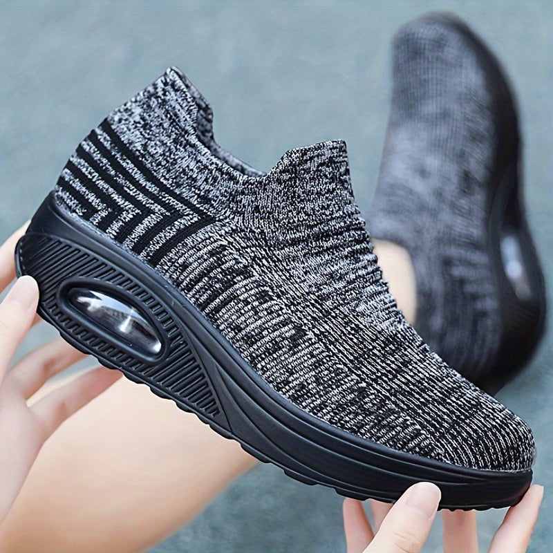 Women's Knitted Chunky Sneakers for Running & Casual Wear