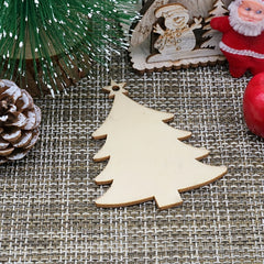 10pcs Christmas Tree Chips Decor Arts And Crafts Wooden Slice Nativity Craft