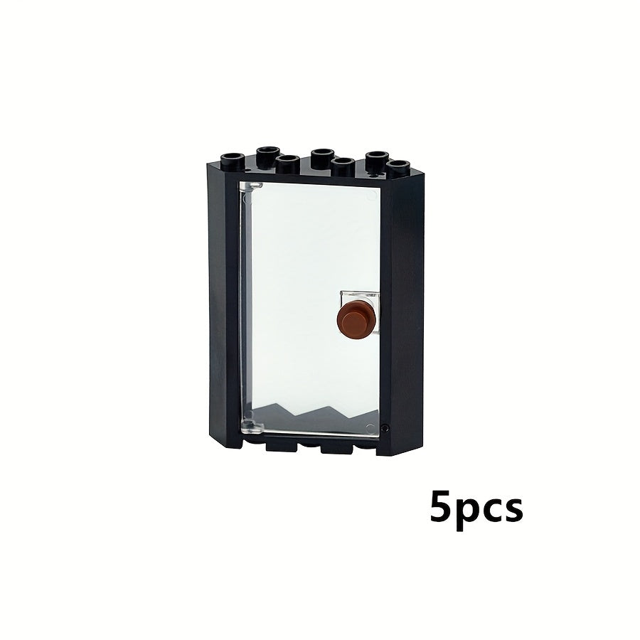 5pcs Transparent Corner Door Building Blocks Toy Compatible with 28327