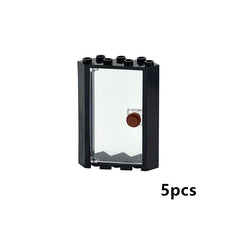 5pcs Transparent Corner Door Building Blocks Toy Compatible with 28327