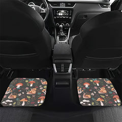 4pcs Mushroom Snail Car Floor Mats Water Absorbent Non Slip Stain Resistant