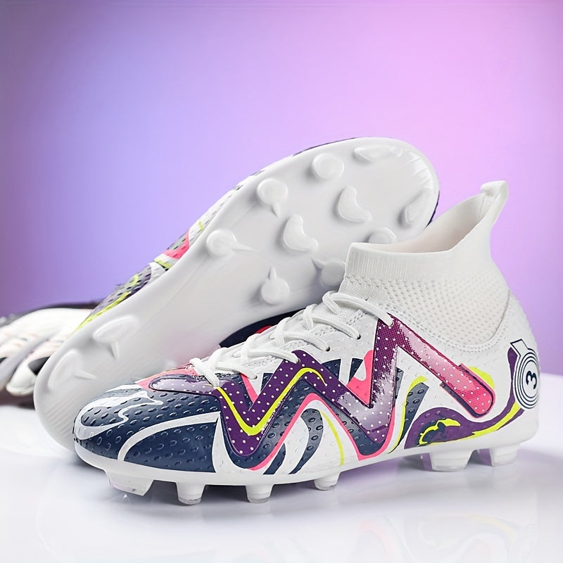 Boy's Non Slip Football Cleat with Spikes Outdoor Soccer Shoes