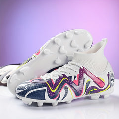 Boy's Non Slip Football Cleat with Spikes Outdoor Soccer Shoes
