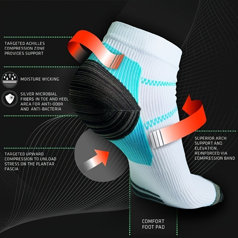 Men's Compression Socks, Breathable Absorbing Sweat Athletic Sport Socks