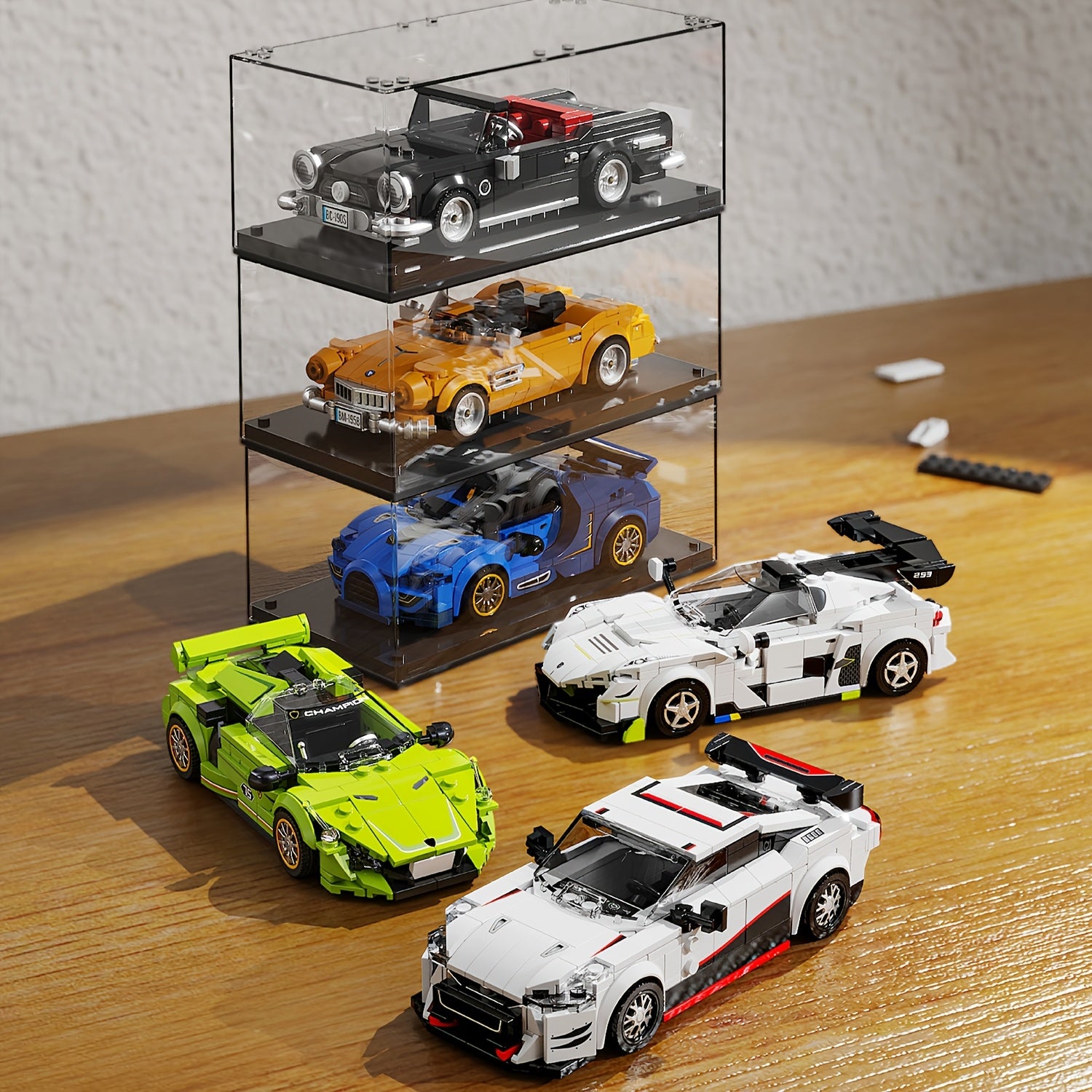 Kids Racing Model Puzzle Toy with Display Box Car Sports Car Racing Model Puzzle