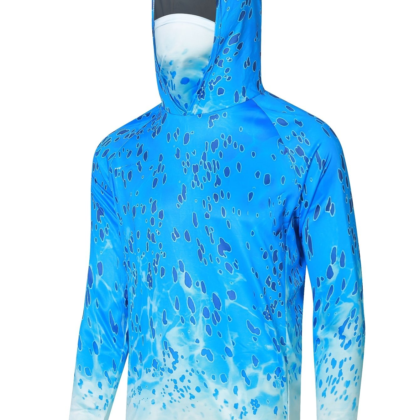 Men's UPF 50 Sun Protection Hooded Shirt Long Sleeve Rash Guard