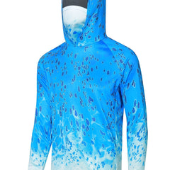 Men's UPF 50 Sun Protection Hooded Shirt Long Sleeve Rash Guard