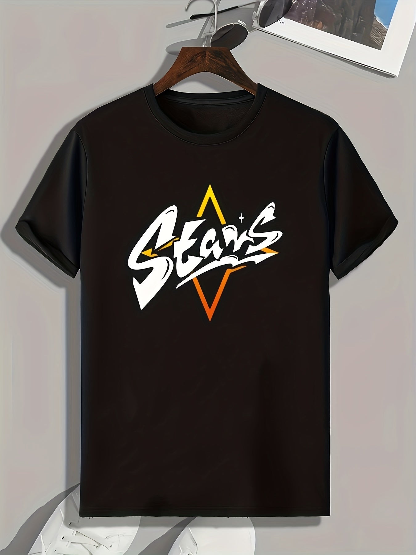 STARS Print Men's Graphic T shirt Casual Comfy Tees For Summer