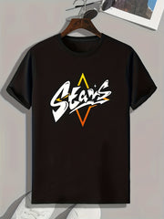 STARS Print Men's Graphic T shirt Casual Comfy Tees For Summer