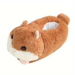 Women's Cartoon Hamster Slippers Plush Slip On Shoes