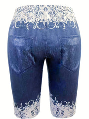 Graphic Print High Waist Shorts for Women