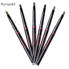 ROMANKY Eyebrow Pencils Double Headed, No Smudge, Beginner Makeup Pencils