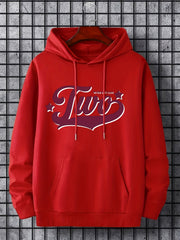 Men's Two Print Hoodie Casual Breathable Sweatshirt