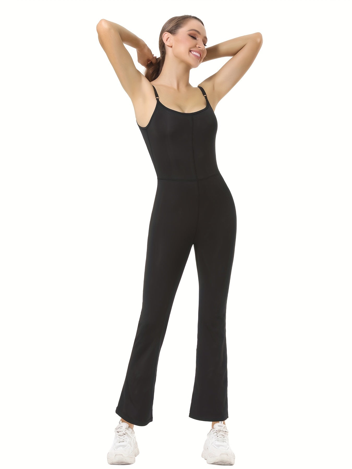 Spaghetti Straps Sports Jumpsuit Women's Activewear