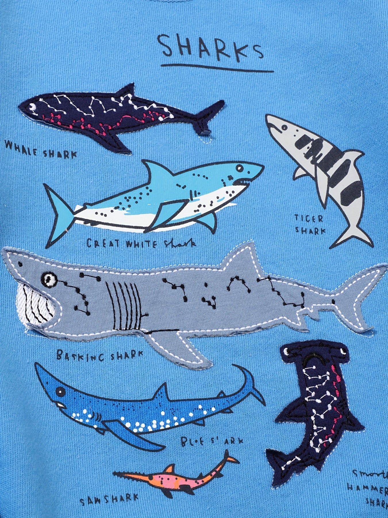 Boy's Cartoon Shark Graphic Sweatshirt for Fall Winter