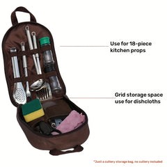 Outdoor Cutlery Storage Kit for Camping Picnic BBQ