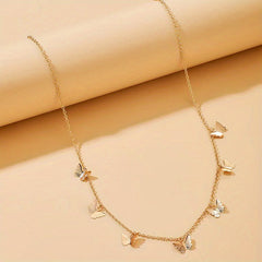 Butterfly Pendant Waist Chain Golden Silvery Metal Belly Chain