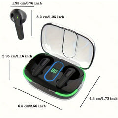 Wireless Sports Headphone Noise Cancelling In-Ear Earbuds with LED Display