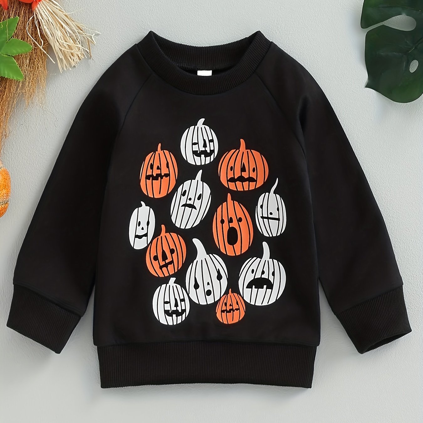 Baby Halloween Pumpkin Sweatshirt Long Sleeve Top