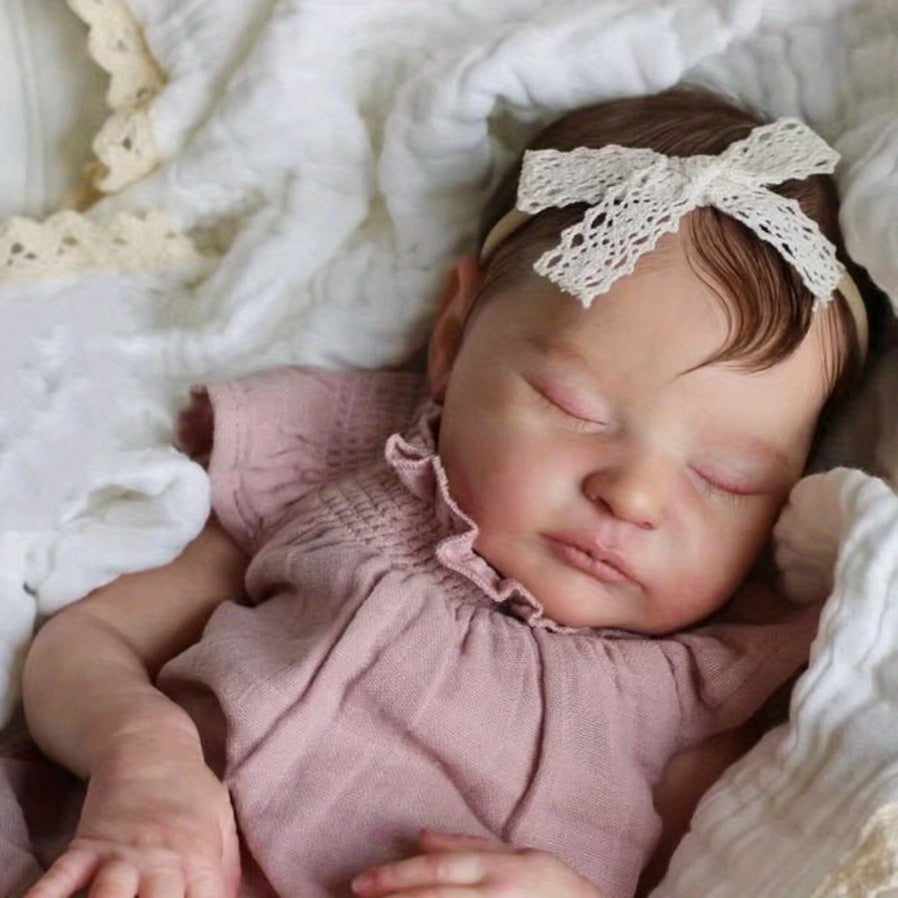 3D Painted Reborn Youngsters Girl Doll with Veins Cloth Body & Vinyl