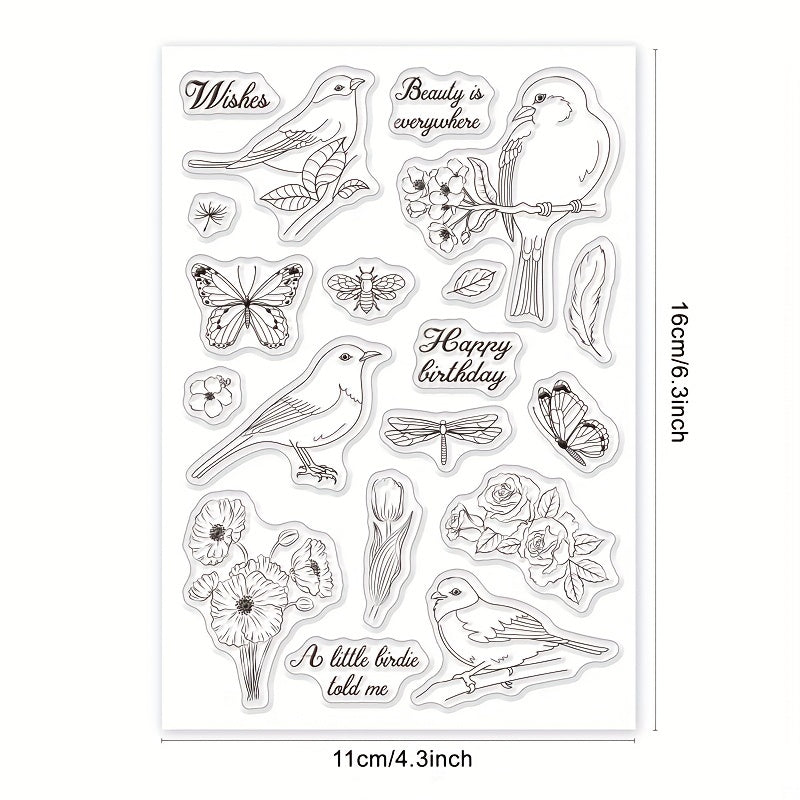 Silicone Clear Stamps for DIY Scrapbooking Cards Making