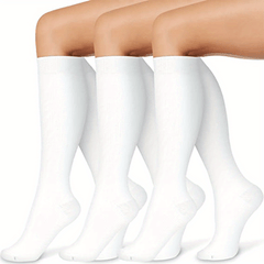 3 Pairs Copper Compression Socks - Improve Circulation & Reduce Swelling